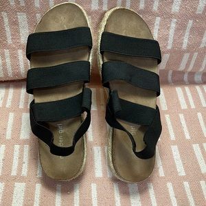 Madden Girl Women's Espadrille Platform Sandals Black Size 11M